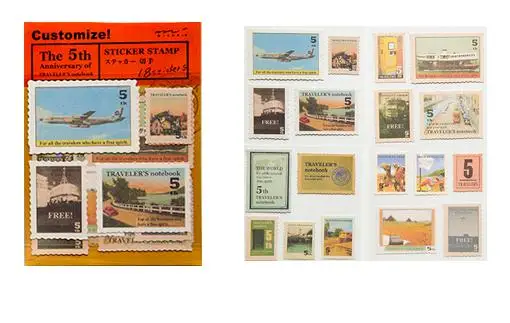 Stamp sticker Японский винтажный штамп, наклейка s Ретро-марки на заказ, наклейка ручной работы для Мидори путешественников, блокнот, дневник, канцелярские наклейки s - Цвет: Stamp sticker