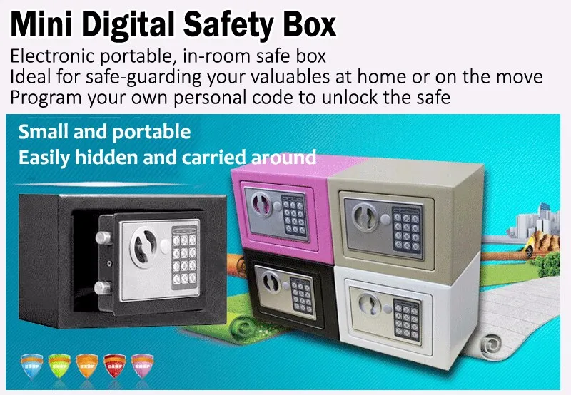 Цифровой сейф Fire Proof Идеально Подходит для Защиты Ценности Секрет Дома во время Путешествия Для Хранения Ювелирных Изделий Золото caja fuerte coffre форт почтовый ящик