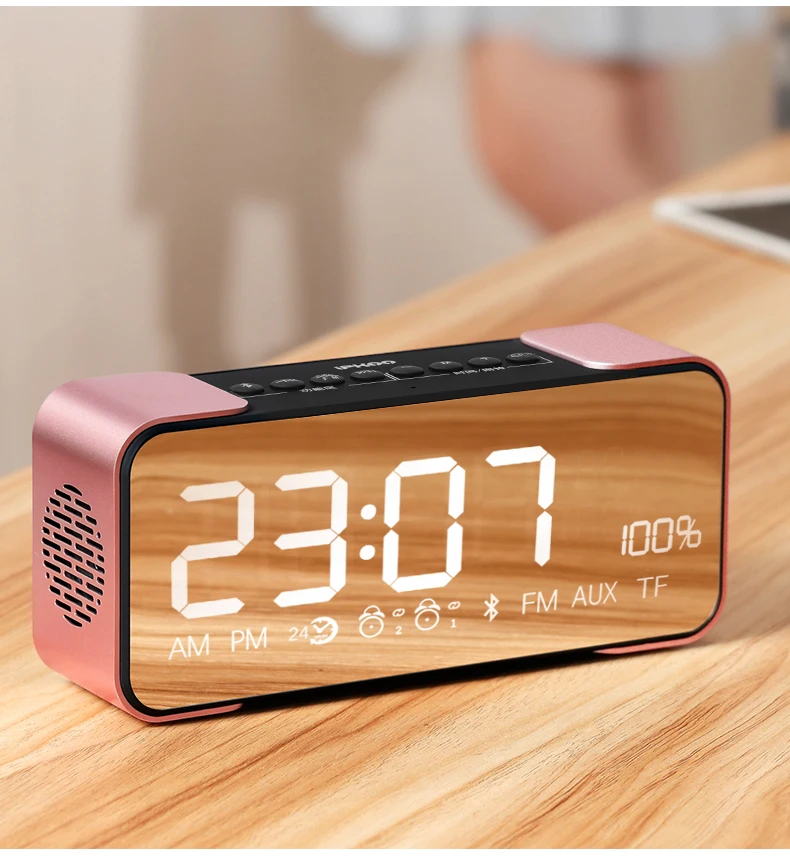 Bluetooth спике будильник и макияж зеркало беспроводной bluetooth динамик светодиодный