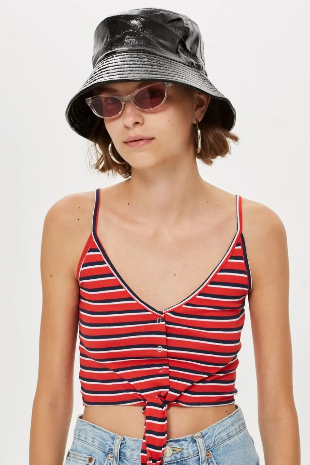 MinanSer Women's Solid Color Black Shining PU Bucket Hats Women Harajuku Cap Men's Hat Sunhat | Аксессуары для одежды