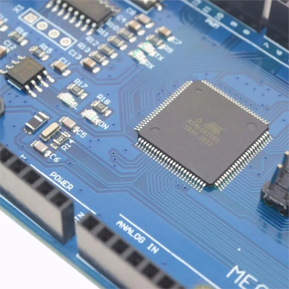Плата Mega 2560 R3 Mega2560 REV3 (ATmega2560 16AU CH340G) на USB кабеле совместимом с arduino [без линии