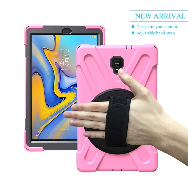 Pink Kickstand Противоударный детский чехол для samsung Galaxy Tab A 10,5 SM-T590 T595 T597 защитный чехол подставка силиконовая резина Чехол - Цвет: Pink Kickstand