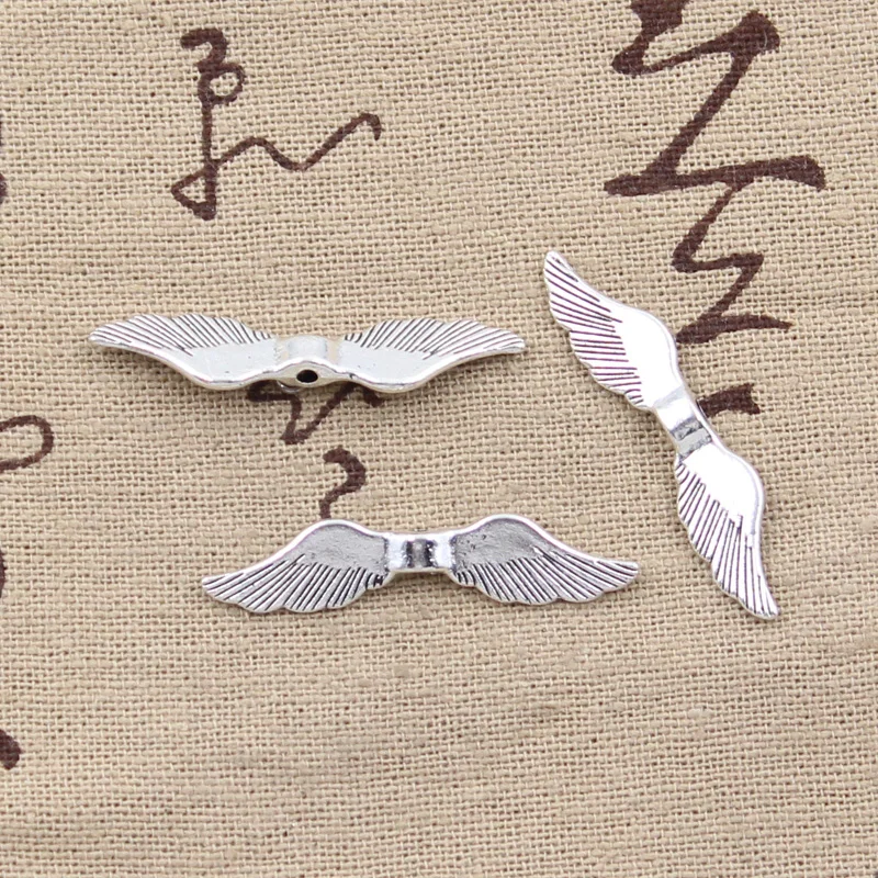 8pcs Charms angel wings bead 8*36mm Antique Making pendant fit Vintage Tibetan Silver DIY bracelet necklace | Украшения и