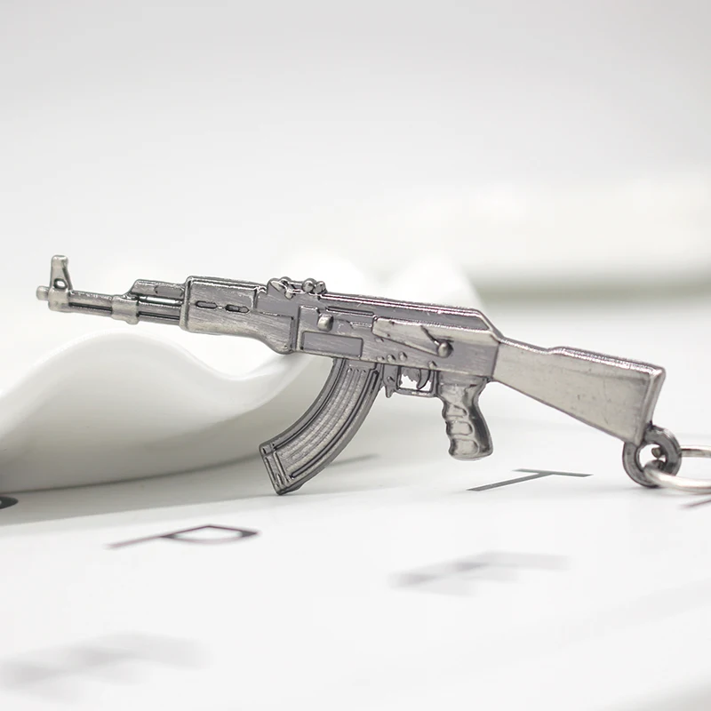 Горячие 3D моделирования пистолет подвеска брелок Поп игры AK47 Пистолеты брелок оружие Модель металлический брелок chain chaveiro llaveros