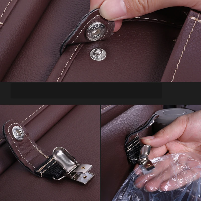 Органайзер для автомобильного заднего сиденья из искусственной кожи складная