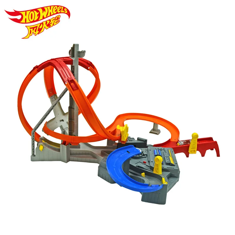 Новое поступление Hotwheels Электрический чрезвычайно быстрый циклотрон трек спортивные автомобили игрушки для мальчиков подарок на день рождения