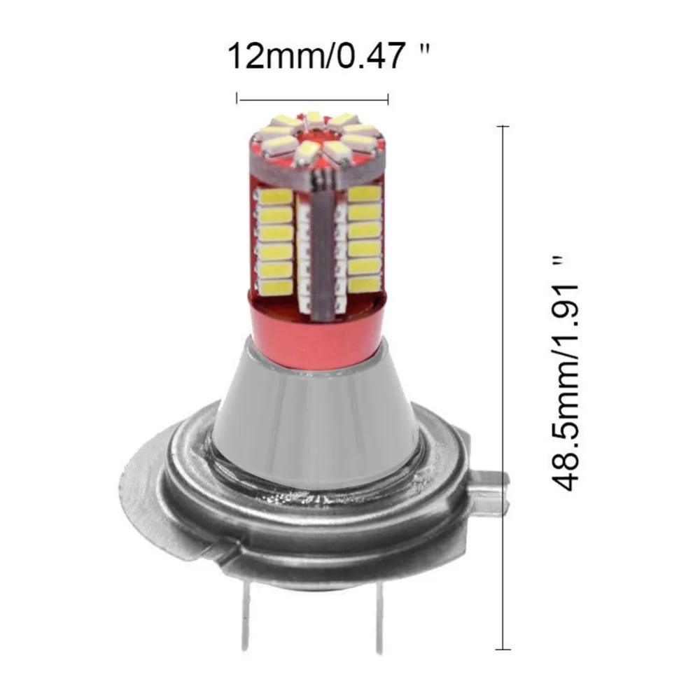 1 шт. 57-SMD 4014 светодиодный длинный срок службы Ультра низкое потребление автомобильная лампа для противотуманной фары 6000K 4014 H4/47/H11/H3/H1/9006 DC 12 В