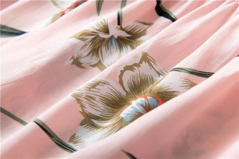 Pajimas for women flower print sleepwear sexy pajama set summer female nightgown ladies v-neck nightwear homewear