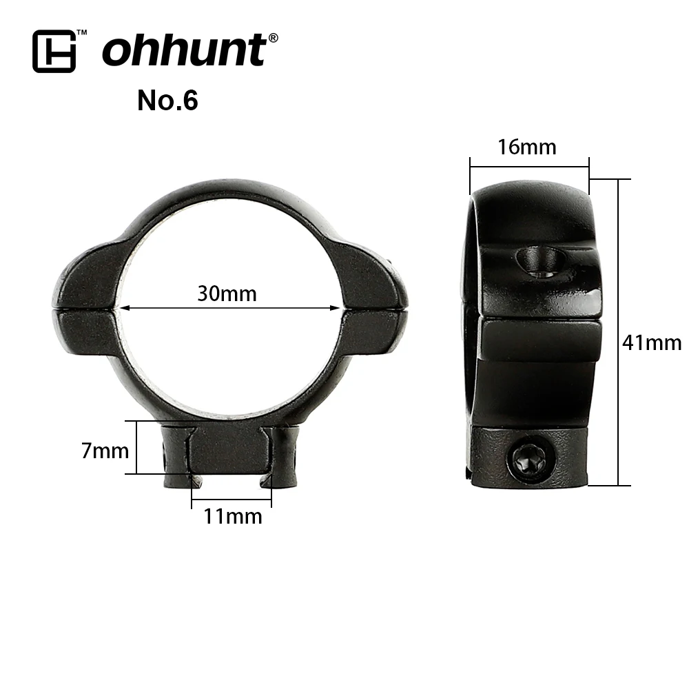 Ohhunt 2 Шт Тактические стальные кольца 1 дюймов 30 мм ласточкин хвост Пикатинни