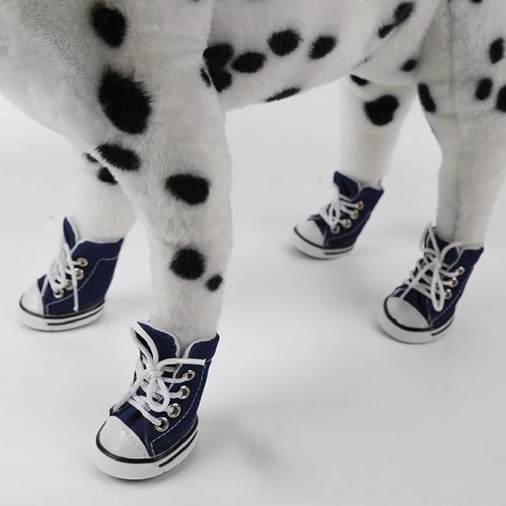 Новые джинсовые новые уличные ботинки для домашних собак обувь нескользящие на