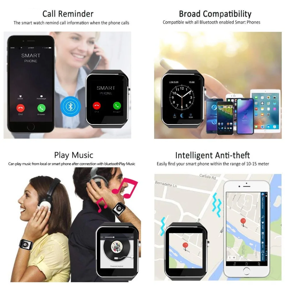 2018 best Bluetooth андроид смарт часы Сенсорный экран Smartwat для детей Для мужчин женщин