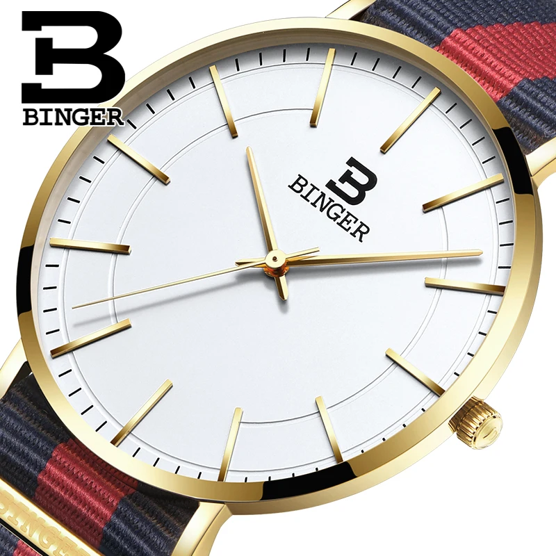 Классические простые дизайнерские нейлоновые часы для влюбленных пар японские