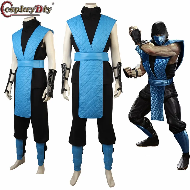 Косплей diy Mortal Kombat X Sub Zero костюмы на Хэллоуин индивидуальный пошив костюм для