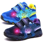 Кроссовки для мальчиков DINOSOLES, детские кроссовки с подсветкой, кроссовки с 3D динозавром, светодиодные кроссовки для больших мальчиков, осень 2019, Спортивная теннисная обувь