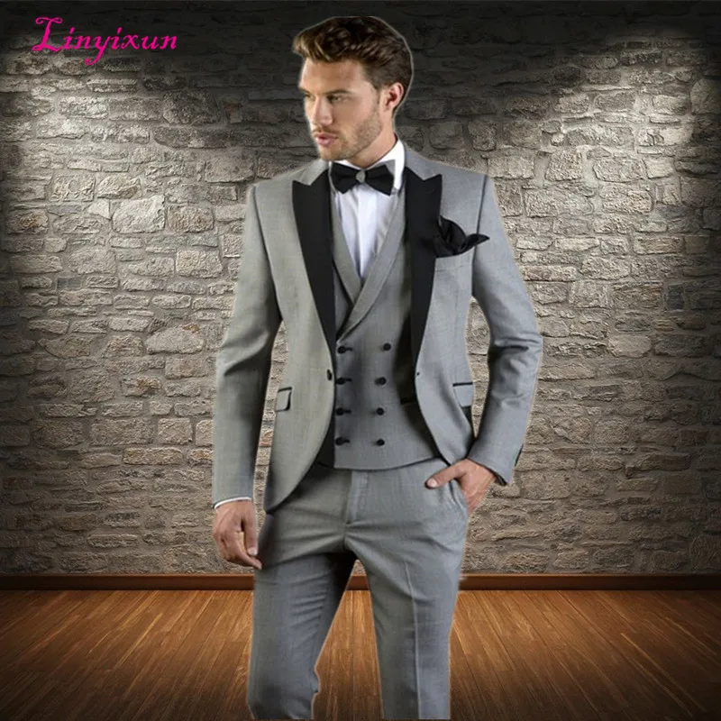 Linyixun мужские костюмы Terno Masculino Kingsman костюм Homme классический для мужчин Свадебный