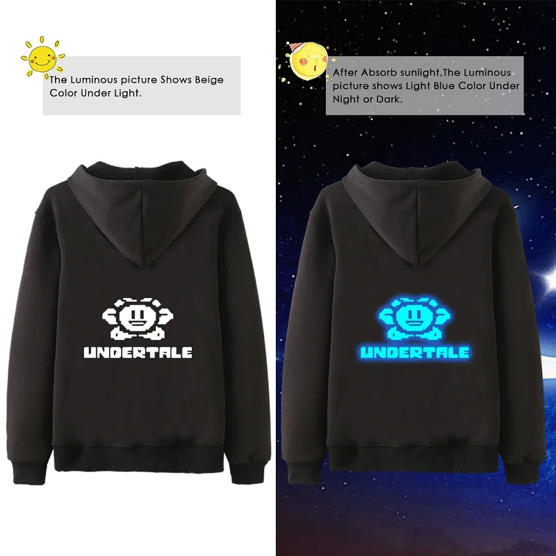 Высокое качество Q аниме андертейл фриск Toriel без папируса светящееся пальто с капюшоном флисовая куртка Undertale флис Повседневное куртка с капюшоном