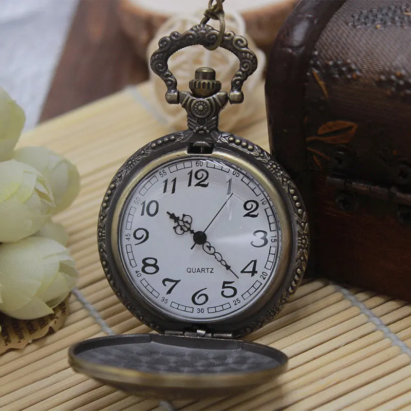 Старинные карманные часы сова кулон кварцевые цепочка ожерелье свадебный