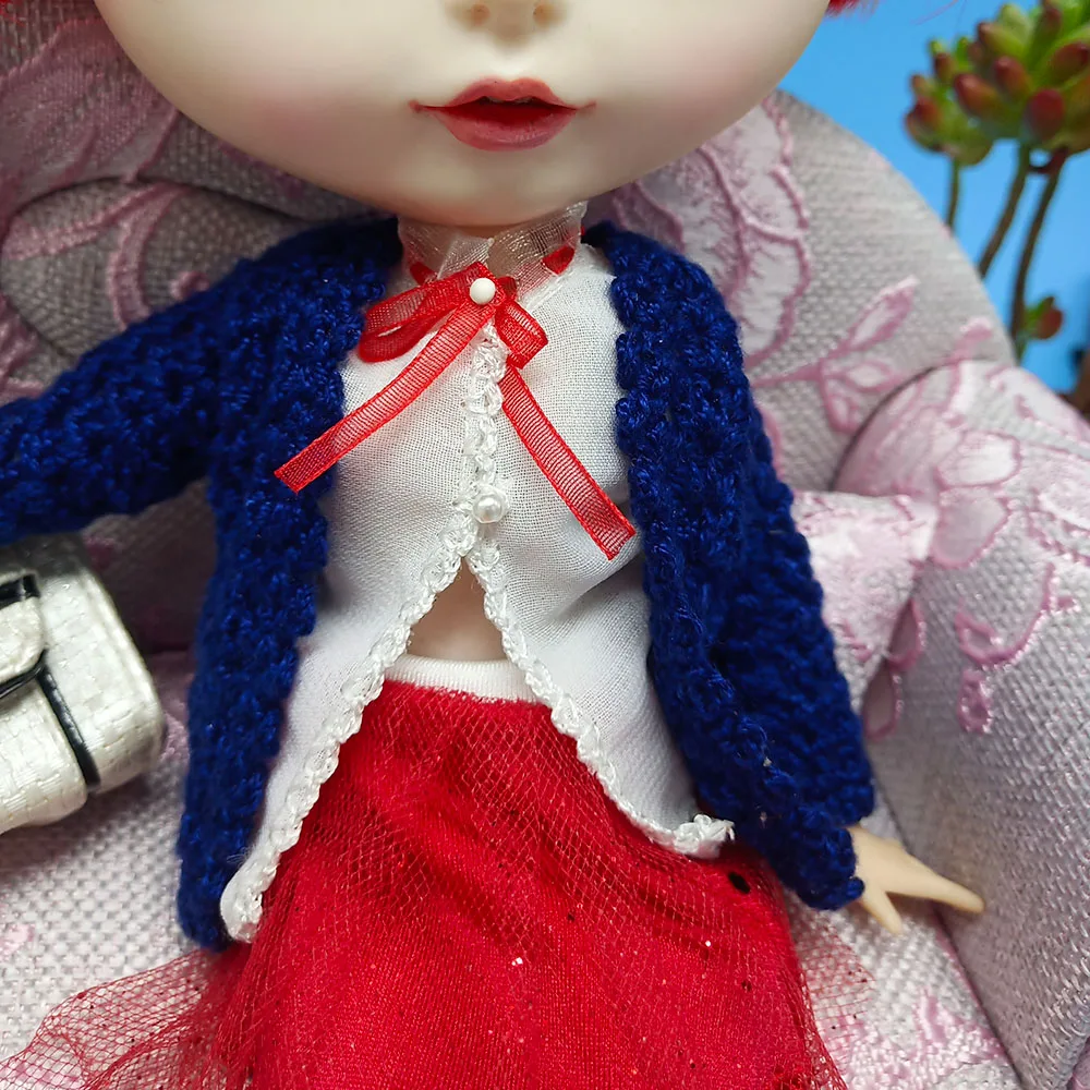Ручная вязка Кукла свитер пальто юбка обувь для 1/6 BJD кукла девочек аксессуары