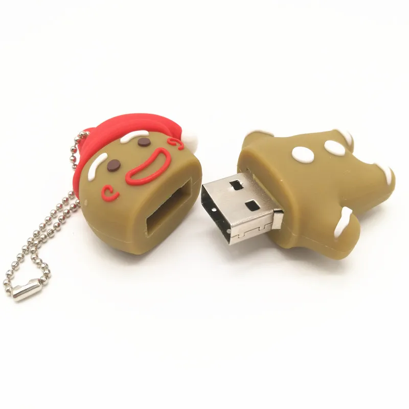 Новый имбирный человек USB флеш накопитель Флешка 4 ГБ 8 16 32 милый мультяшный Usb