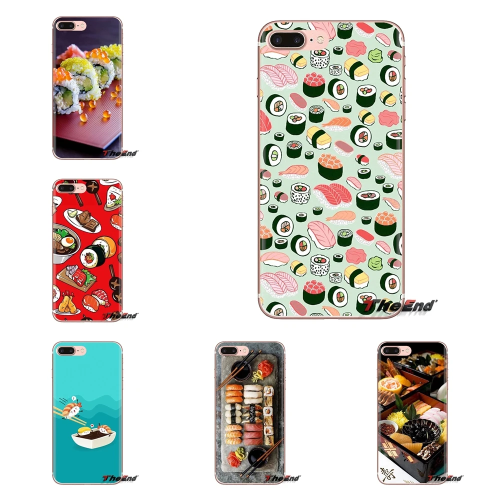 Силиконовый чехол для Huawei G7 G8 P7 P8 P9 P10 P20 P30 Lite Mini Pro P Smart Plus 2017 2018 2019 суши лосось Краб