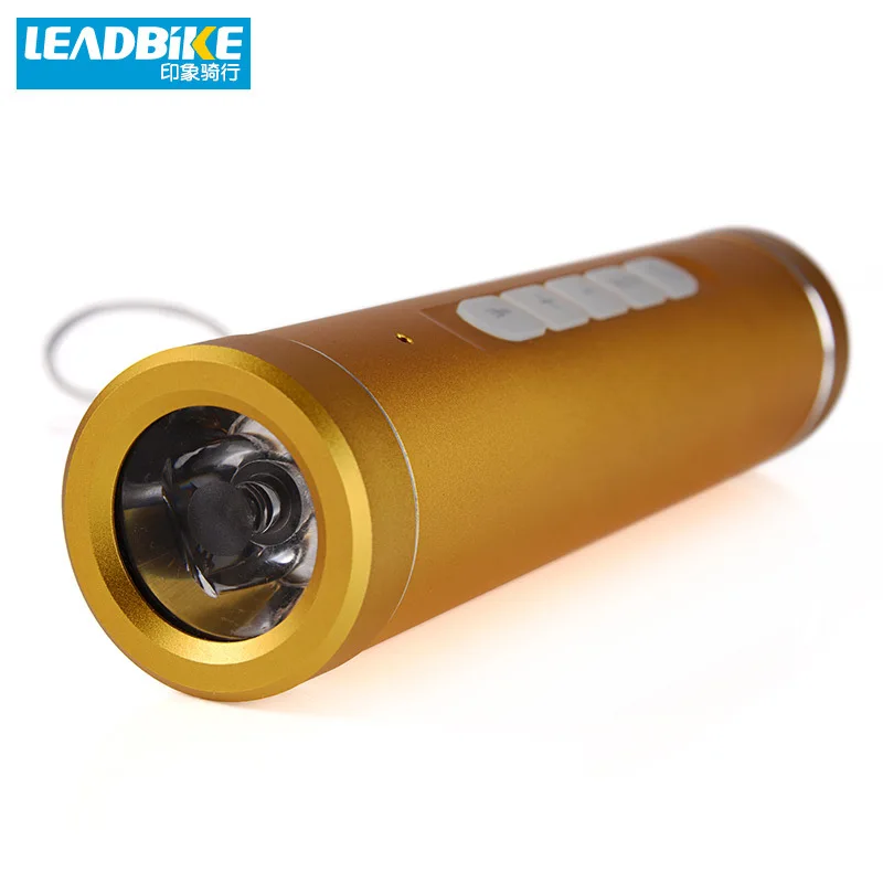 Leadbike 2017 New Bicycle Frontlight Led Multifunction Waterproof Flashlight Bike Headlight Torchlight With Bluetooth MP3 Player | Спорт и