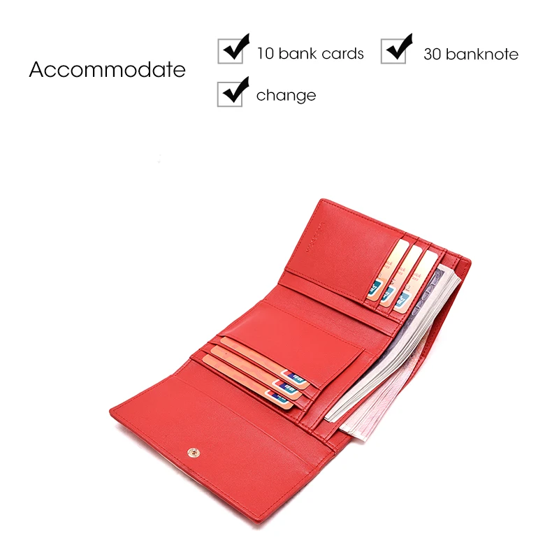 LAFESTIN женский кошелек из натуральной кожи с сердечками короткое стильное