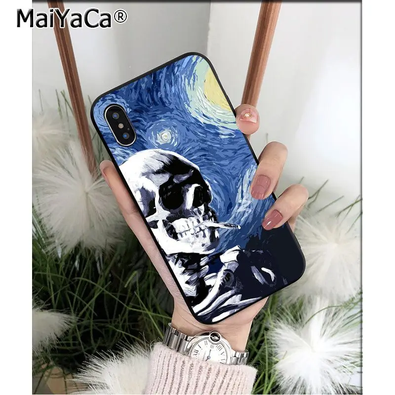 Силиконовый ТПУ мягкий черный телефонный чехол MaiYaCa для Apple iPhone 8 7 6 6S Plus X XS MAX 5 5S SE XR