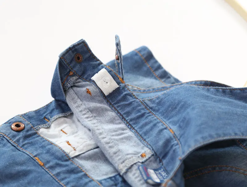 Сарафан для девочек мягкий джинсовый сарафан с вышивкой в виде цветов детские