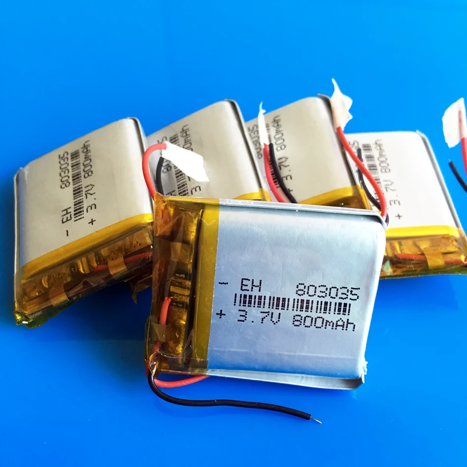 5 шт. 3 7 V 800mAh 803035 Lipo полимерная литиевая аккумуляторная батарея для MP3 GPS DVD bluetooth
