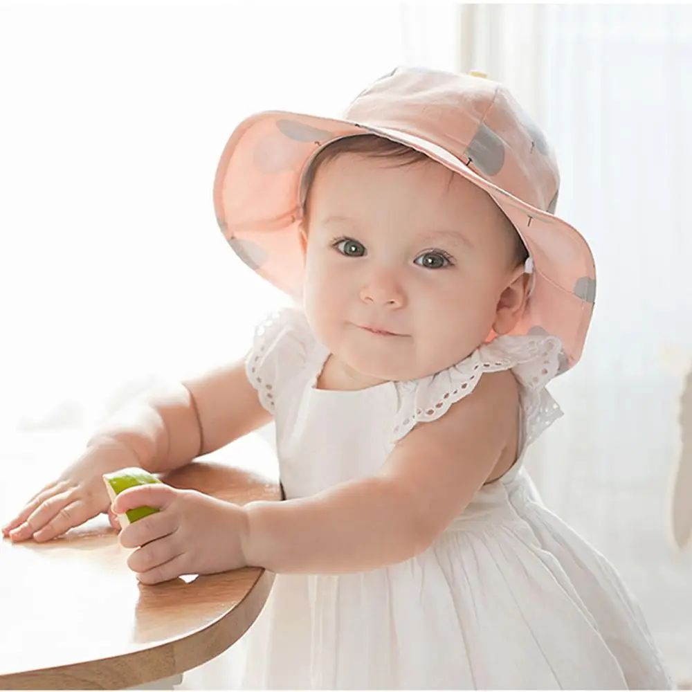 2016 Kawaii Baby Sun Hat Kid Children Girl Summer Outdoor Cotton Cap Printed | Детская одежда и обувь