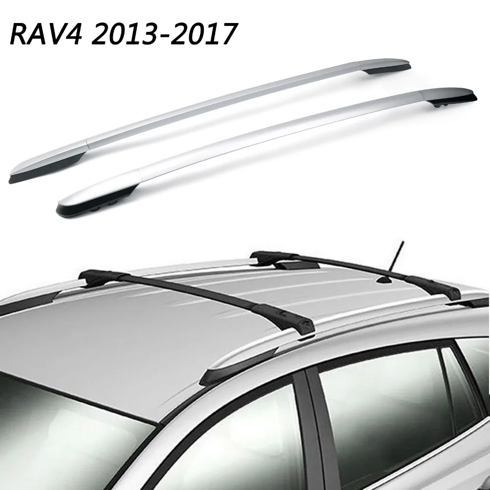 Areyourshop для Toyota RAV4 2013 2018 алюминиевая Заводская Серебристая верхняя стойка крыши - Фото №1
