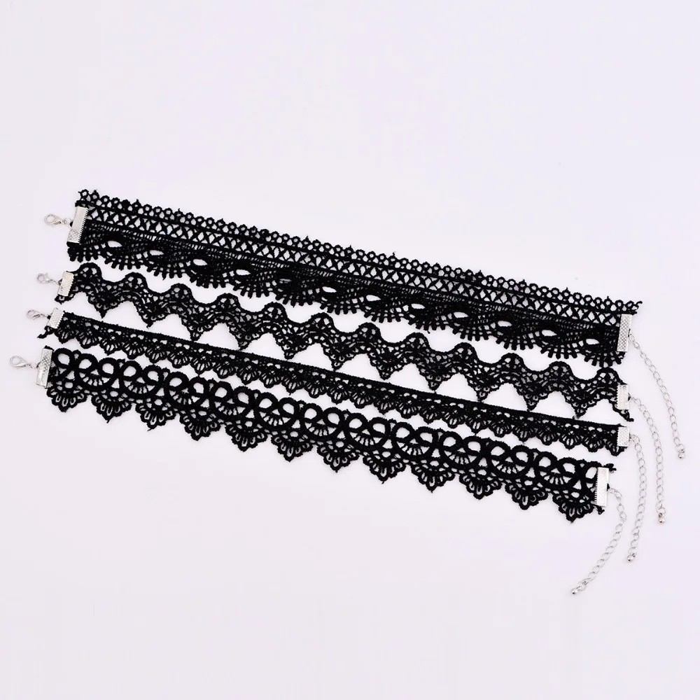 Новые модные украшения крутая Ткань кружево Татуировка колье цепочки и ожерелья