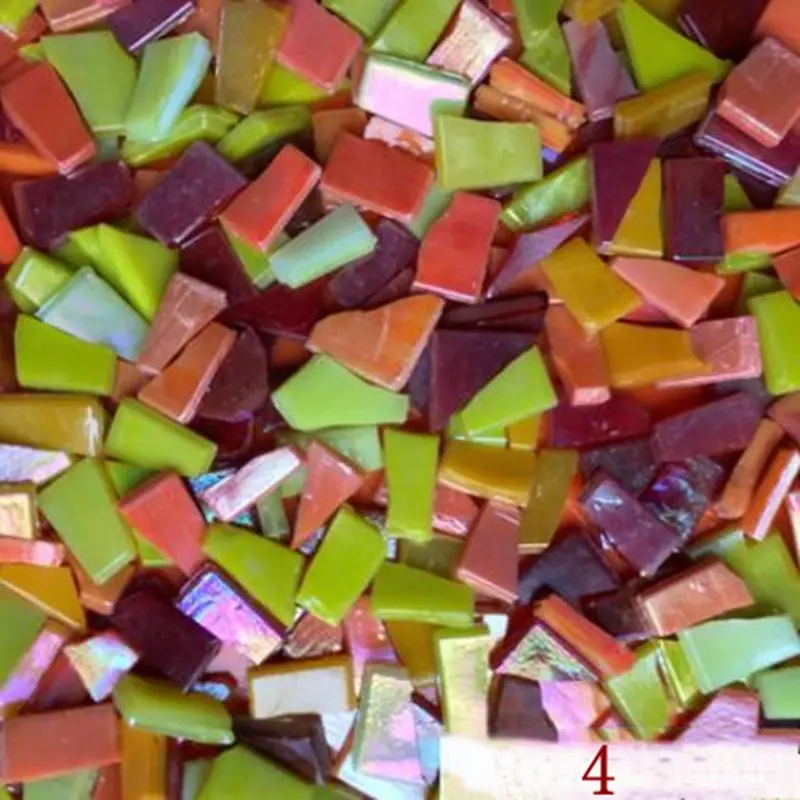 Color 4 100 г DIY креативная разноцветная мозаика с зеркальным стеклом, инкрустация плитки, сделай сам, настенные материалы ручной работы, рукоделие, украшение дома AAA0883 - Цвет: Color 4