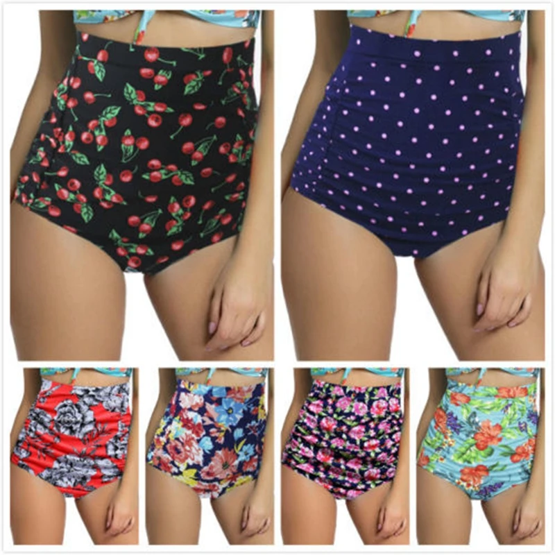 Новинка 2019 сексуальные женские бикини с цветочным принтом в стиле ретро высокой