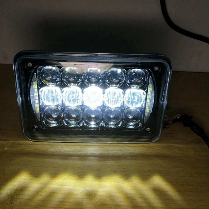 4 шт. 4X6 дюймов Прямоугольник светодиодный Замена фар HID Xenon H4651 H4652 H4656 спереди