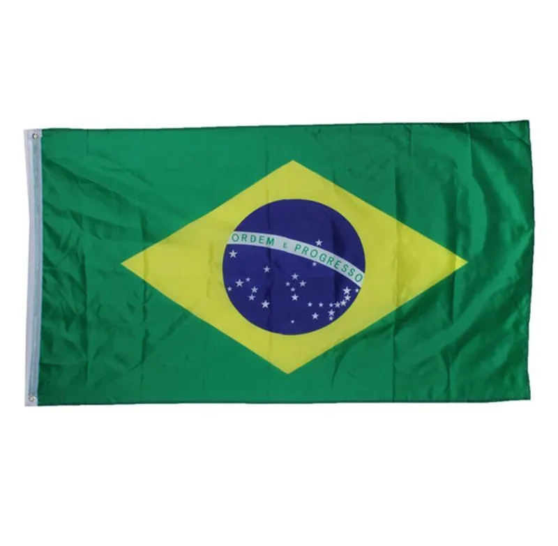 Большой Бразильский национальный флаг 3x5 футов домашний декор полиэфир
