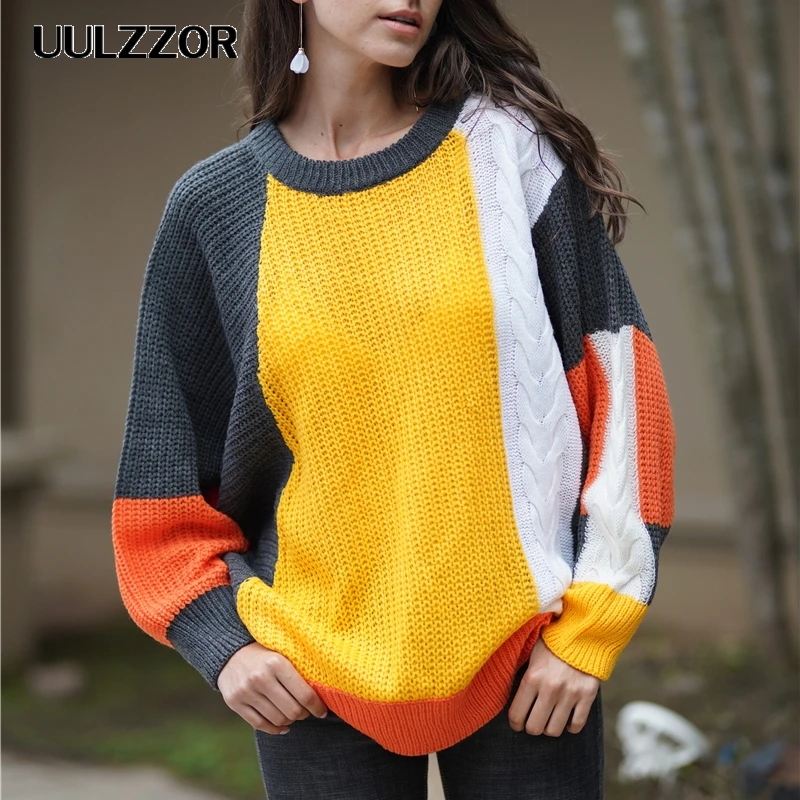 UULZZOR Winter Pull Sweaters Women 2019 Fashion Loose Jumpers Korean Pullovers Knitting Thick Christmas Sweater | Женская одежда