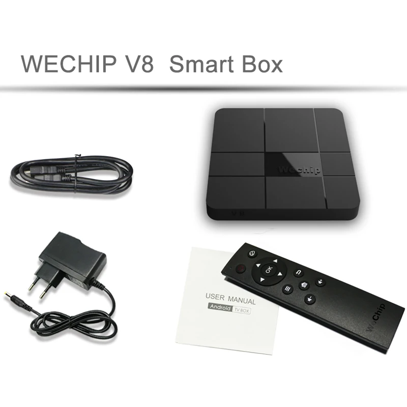 Wechip V8 Smart Android 7,1 ТВ приставка Amlogic S905W 2 Гб 16 Гб 2,4G Wifi 4K* 30 кадров в секунду медиаплеер Google плеер YouTube телеприставка