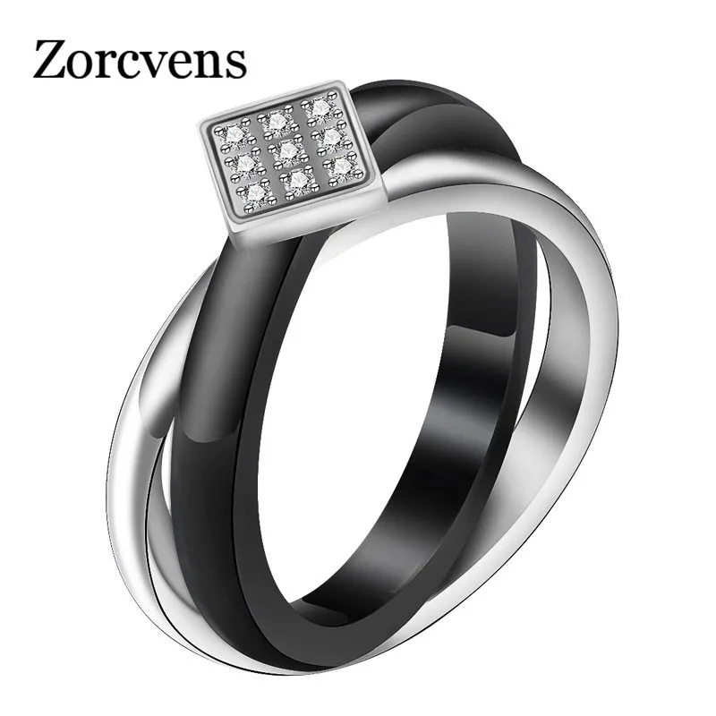 Новинка 2020 серебристое кольцо с двойным кольцом и крестом zorcins черные