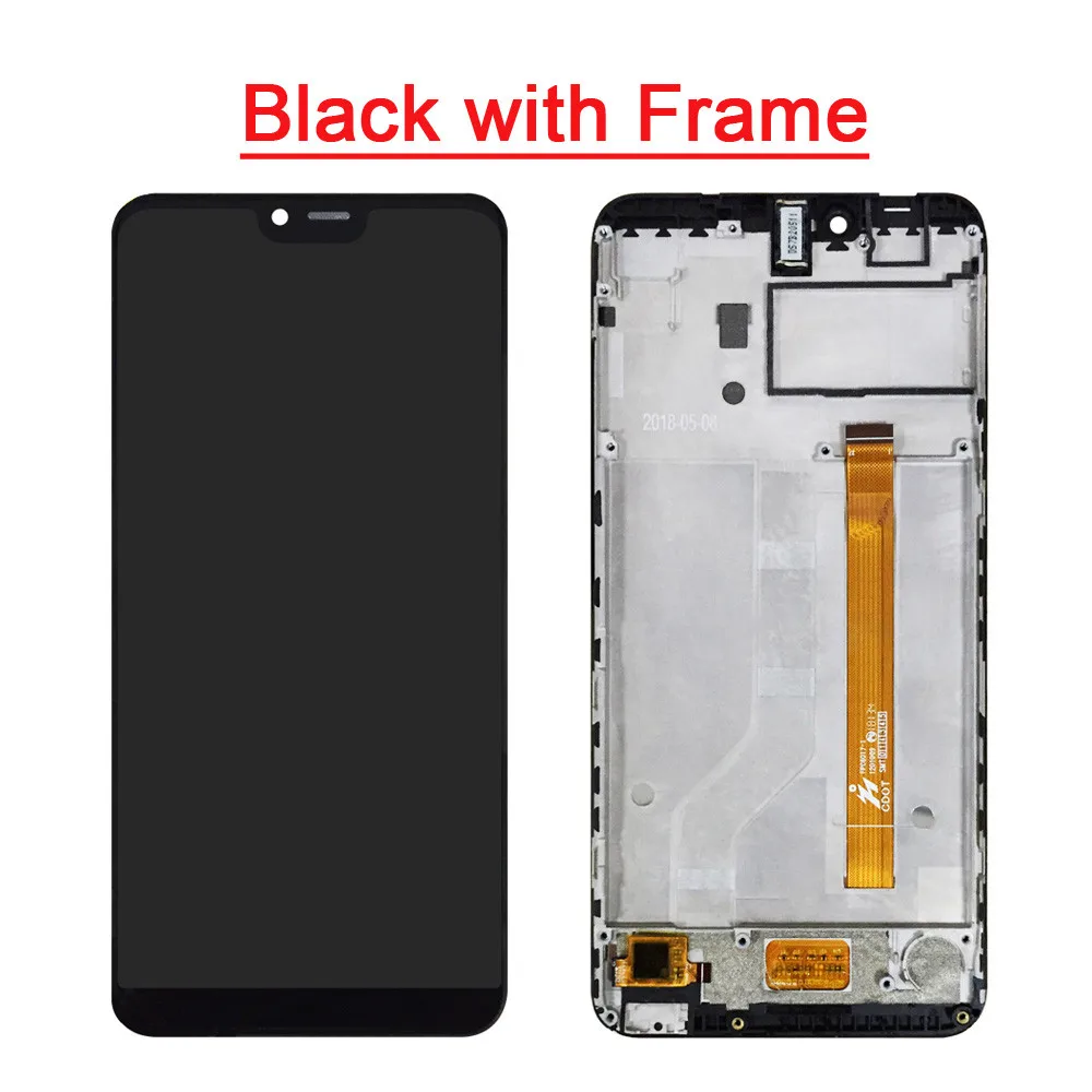 Black with Frame 5,93 ''черный для Wiko View 2 Plus ЖК-дисплей с сенсорным экраном дигитайзер Аксессуары для мобильных телефонов для Wiko View 2 Go+ Инструменты - Цвет: Black with Frame