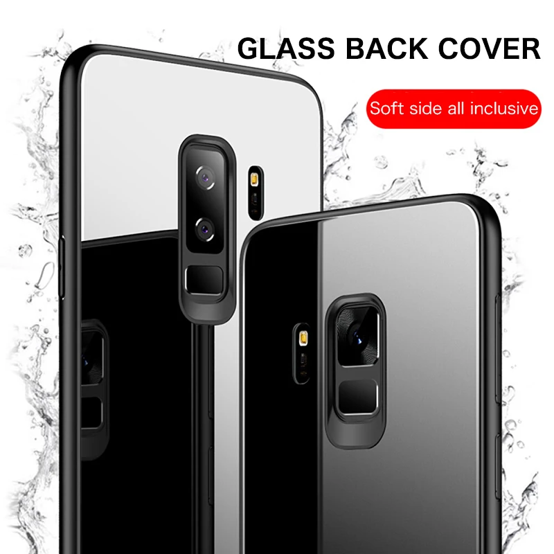 luxury mirror glass phone case for samsung galaxy s20 s10 e s9 s8 5g note 10 9 8 plus silicone protection cover free global shipping