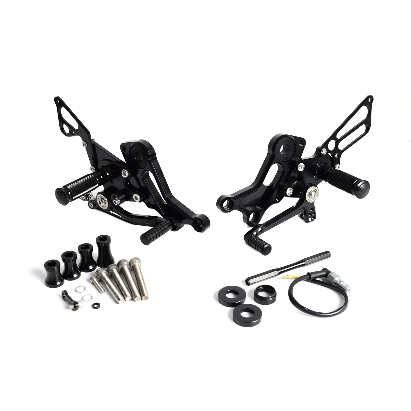CNC Регулируемые подножки Rearset подножки задние наборы с переключателем тормозной светильник для Ducati Monster 696 796 1100 S EVO 2008-2013