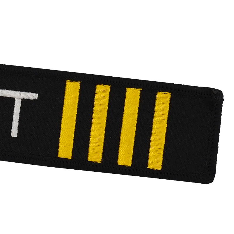 Удалите перед полетом брелок для ключей OEM бирка безопасности багажа вышитая