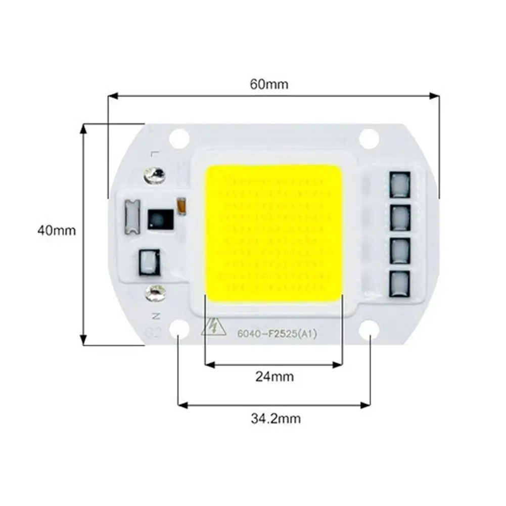 LAIDEYI 20W 30W 50W AC110V/220V высокомощный бесприводной прожектор COB LED чип Bead теплый/белый