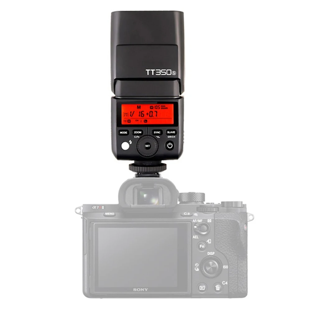 Godox TT350S Mini Speedlite 2 4G HSS 1/8000s TTL GN36 для SONY + подарки|Фотовспышки| |