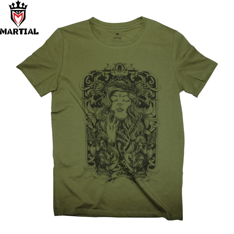 

Martial:Virgo army green t shirts summer cotton t shirts