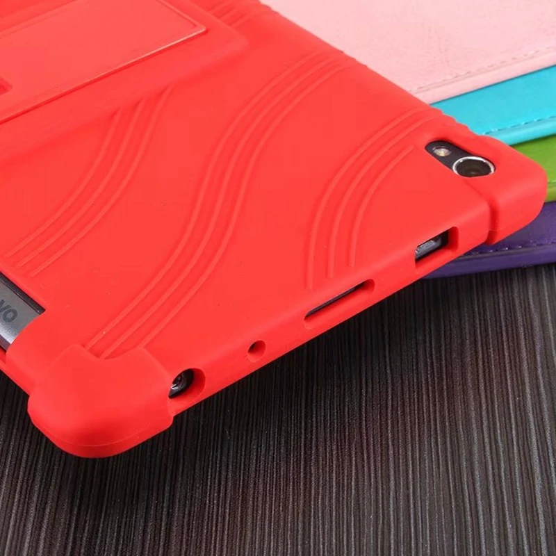 Мягкая силиконовая задняя крышка из ТПУ подставка для Lenovo Tab 3 Tab3 8 Plus P8 TB 8703