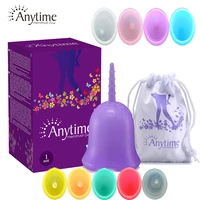 anytime silicone menstrual cup copa menstrual women feminine hygiene health care supplies tool feminine hygiene with bag