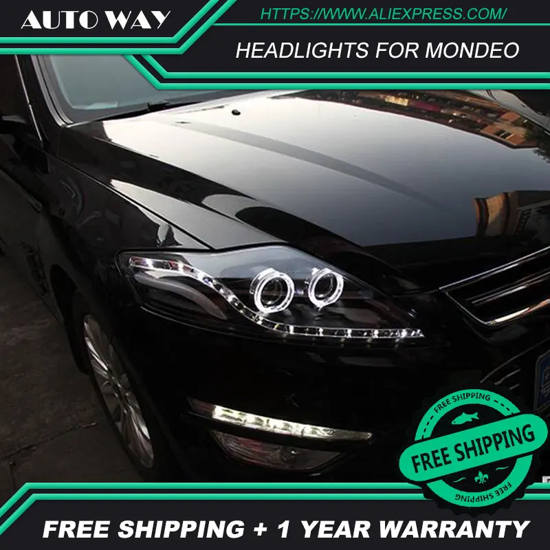 Автомобильный Стильный чехол на голову для Ford Mondeo 2007-2012 фара для фар DRL вариант ангельские глазки Биксеноновые линзы ближнего света