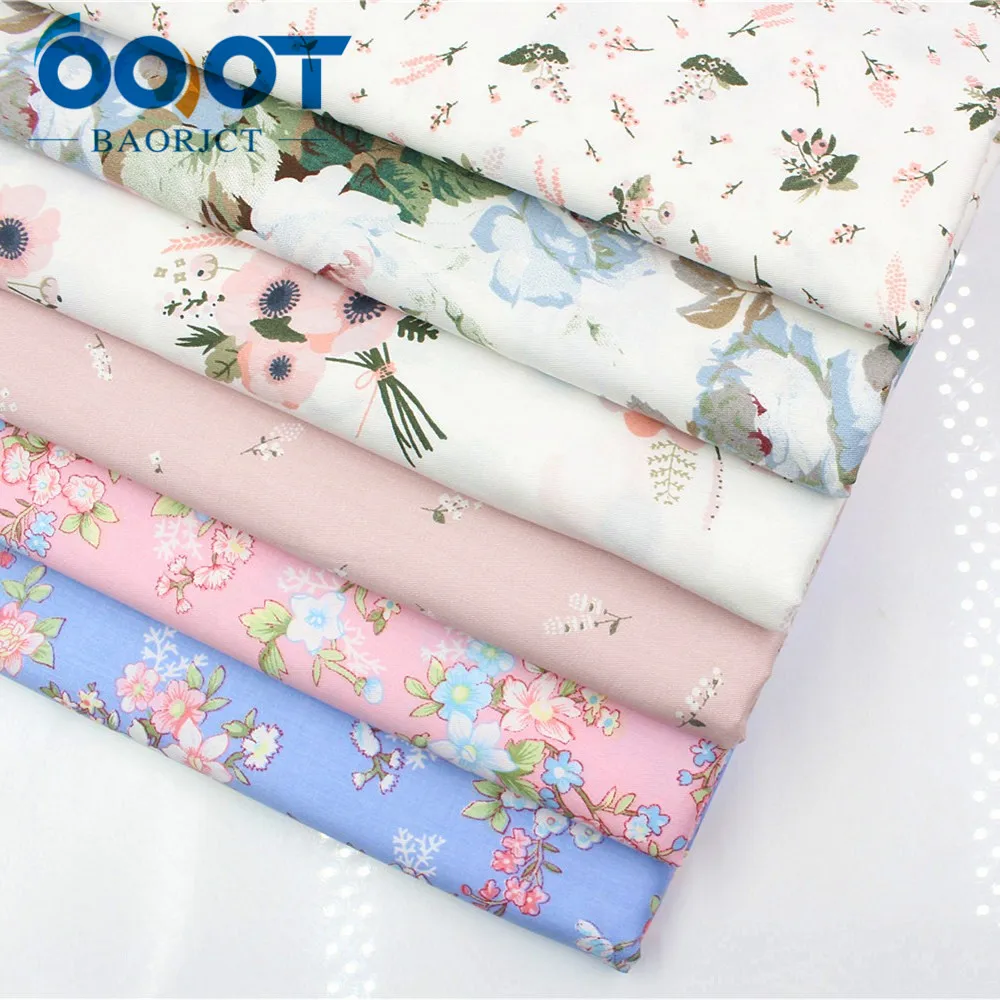 OOOT BAORJCT 1762310 50 см * 160 6 стилей на выбор Цветочная хлопчатобумажная ткань ручная